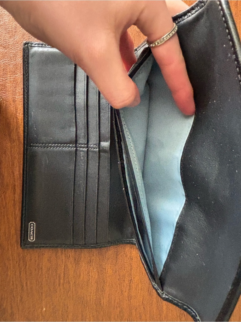 Coach Black Signature Long Wallet - Picture 8 of 10